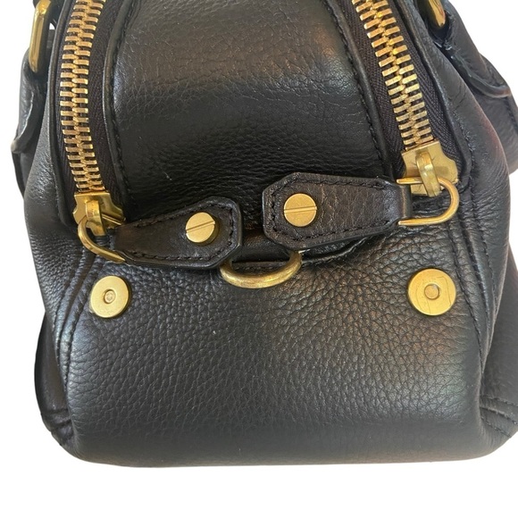 J. Crew Leather Black medium biennial satchel. Handbag w alt shoulder strap - Picture 8 of 13